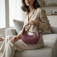 Aliel half-moon bag burgundy