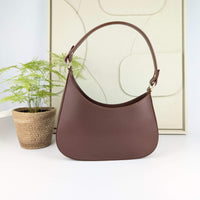 Amvea half-moon bag marron dark