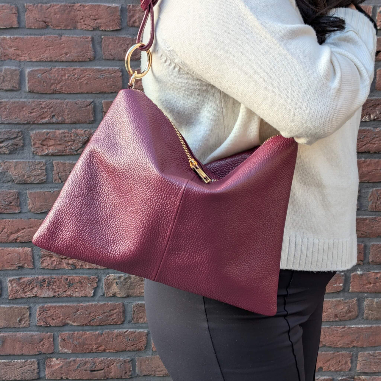 Jerfa shoulder bag burgundy
