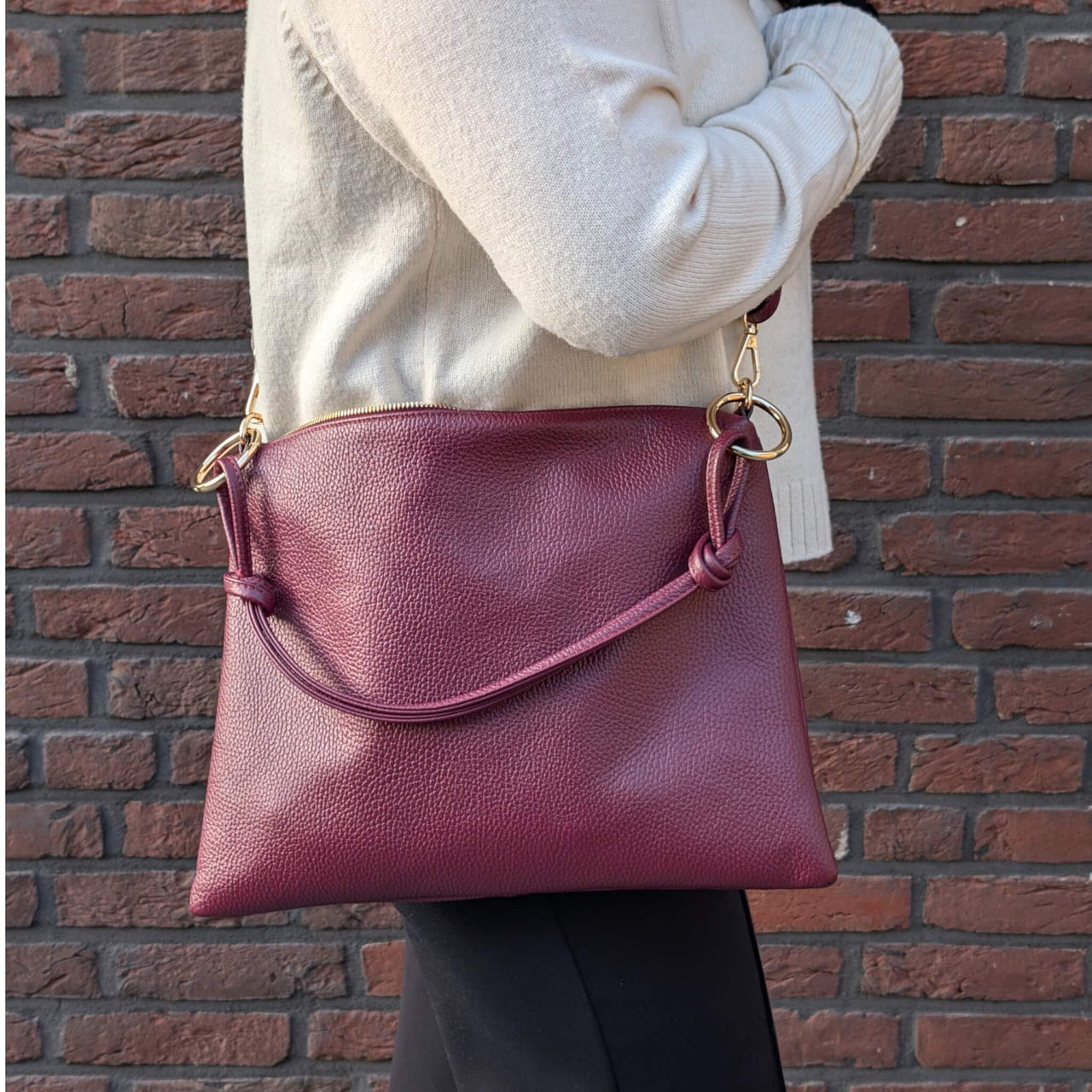 Jerfa shoulder bag burgundy