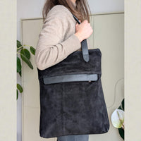 Liali suede shopper black