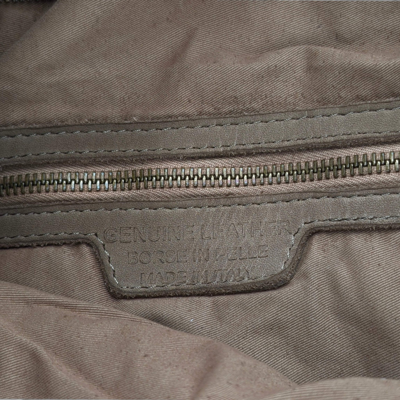Dark taupe woven leather shoulder bag, interior zipped pocket, House of Enira Licea