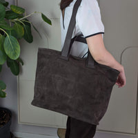 Liforela Suede and leather shopper chocolate