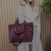 Liforela suede shopper burgundy