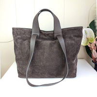 Liforela Suede and leather shopper chocolate