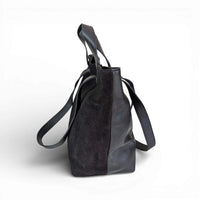 Liforela suede and leather shopper black