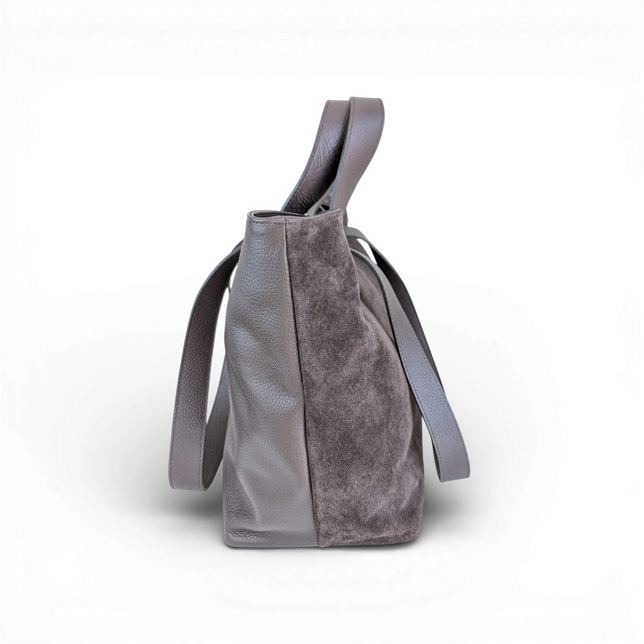 Liforela Suede and leather shopper chocolate