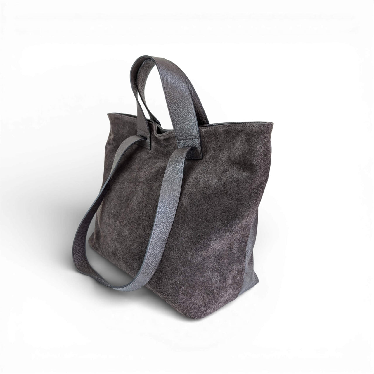 Liforela Suede and leather shopper chocolate