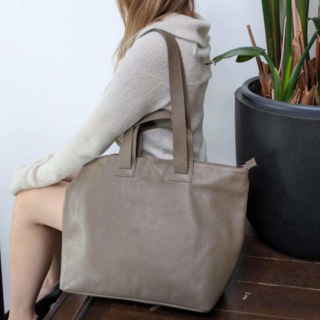 Liforela shopper taupe dark