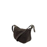 Lodesi Suede crossbody bag chocolate