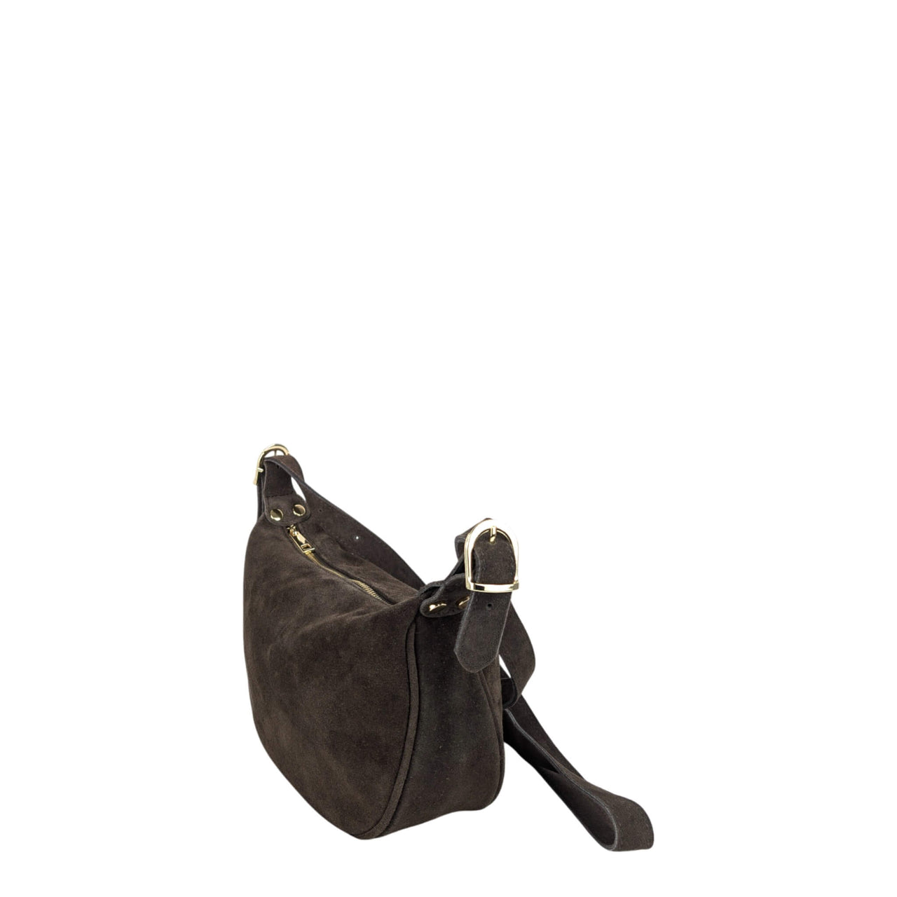 Lodesi Suede crossbody bag chocolate