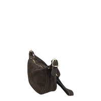 Lodesi Suede crossbody bag chocolate