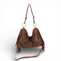 Milea shoulder bag L marron dark