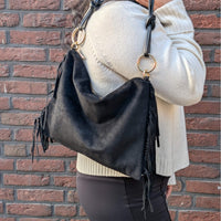 Milea shoulder bag L marron dark