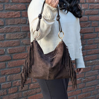 Milea shoulder bag L chocolate