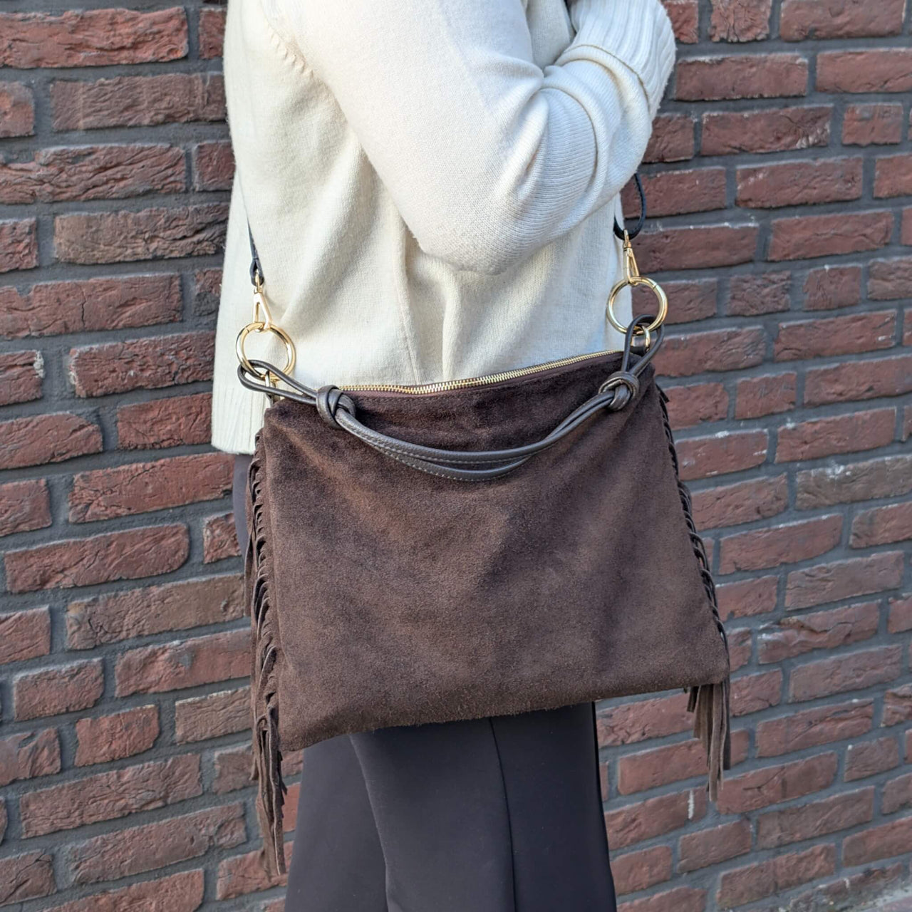 Milea shoulder bag L chocolate