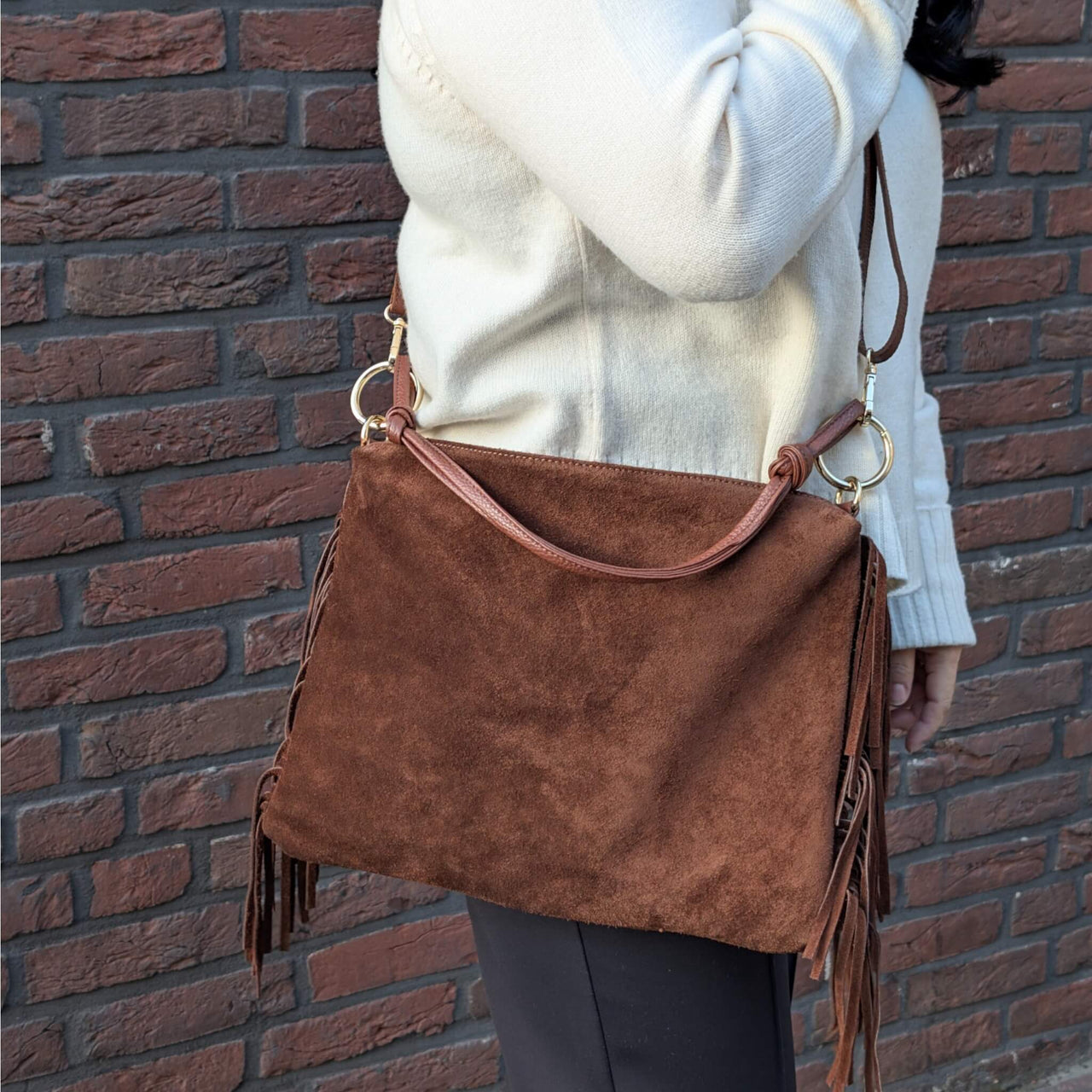 Milea shoulder bag L chocolate