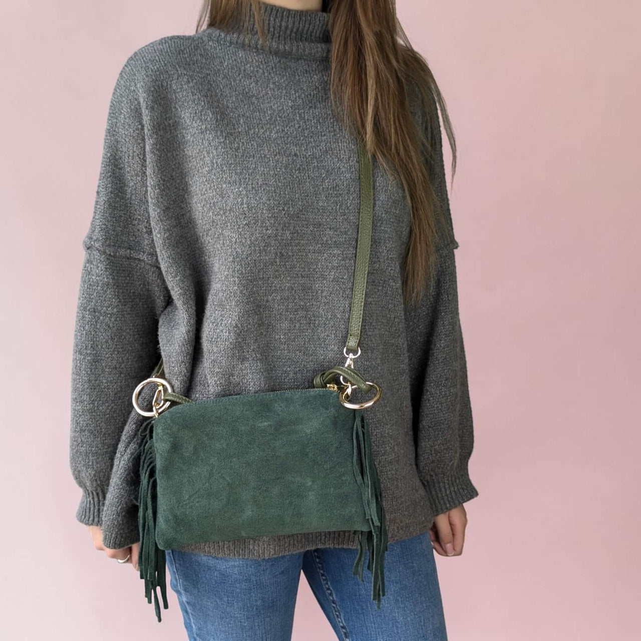 Milea shoulder bag S forest green
