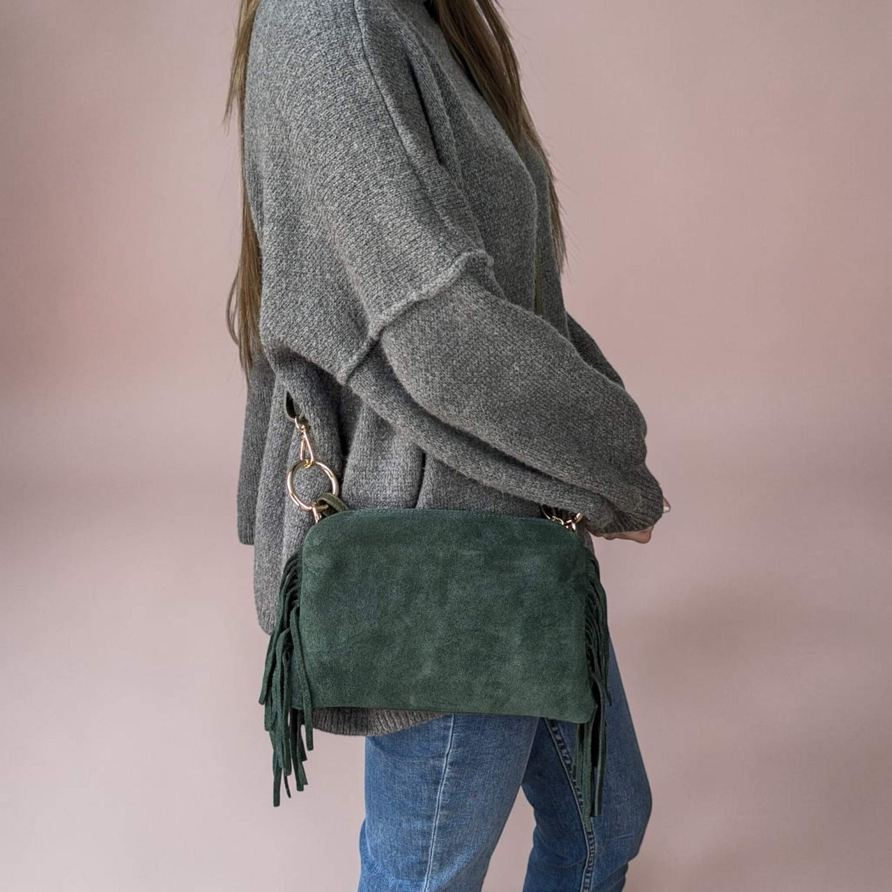 Milea shoulder bag S forest green