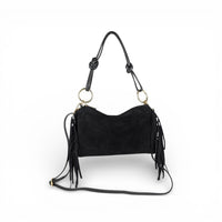 Milea suede shoulder bag S black