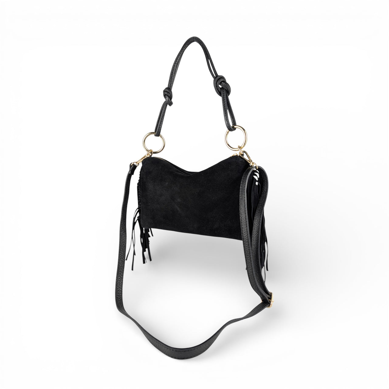 Milea suede shoulder bag S black