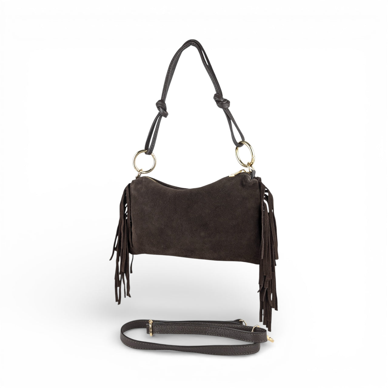 Milea suede shoulder bag S chocolate