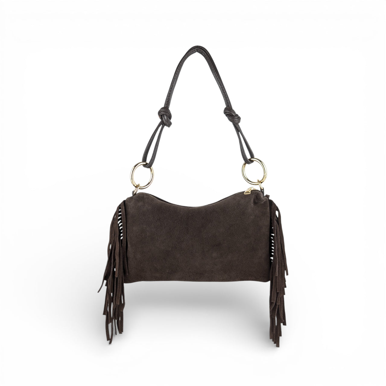 Milea suede shoulder bag S chocolate