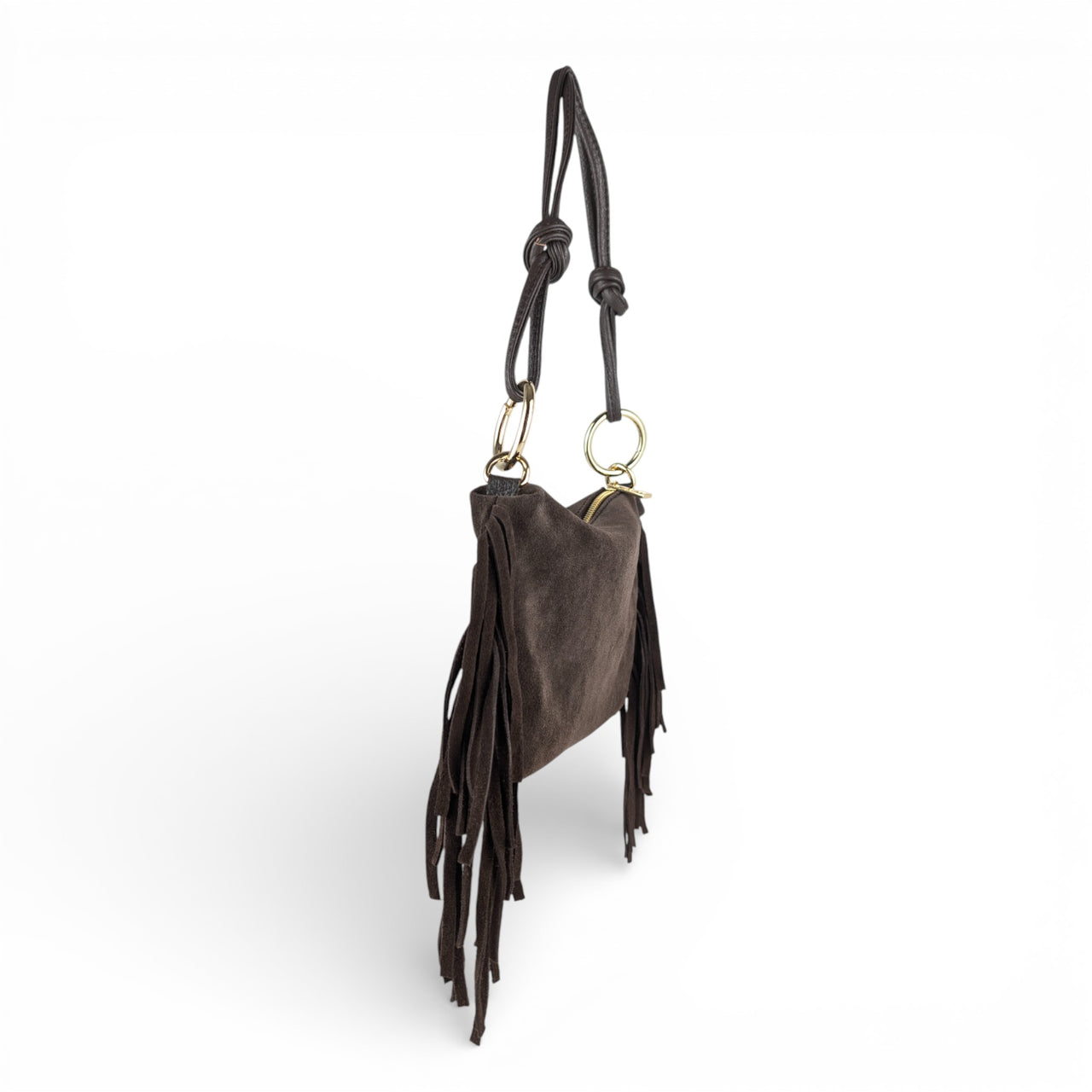 Milea suede shoulder bag S chocolate