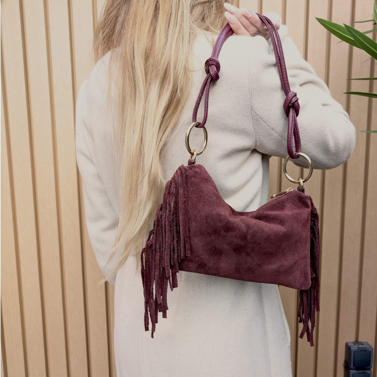 Milea shoulder bag S burgundy