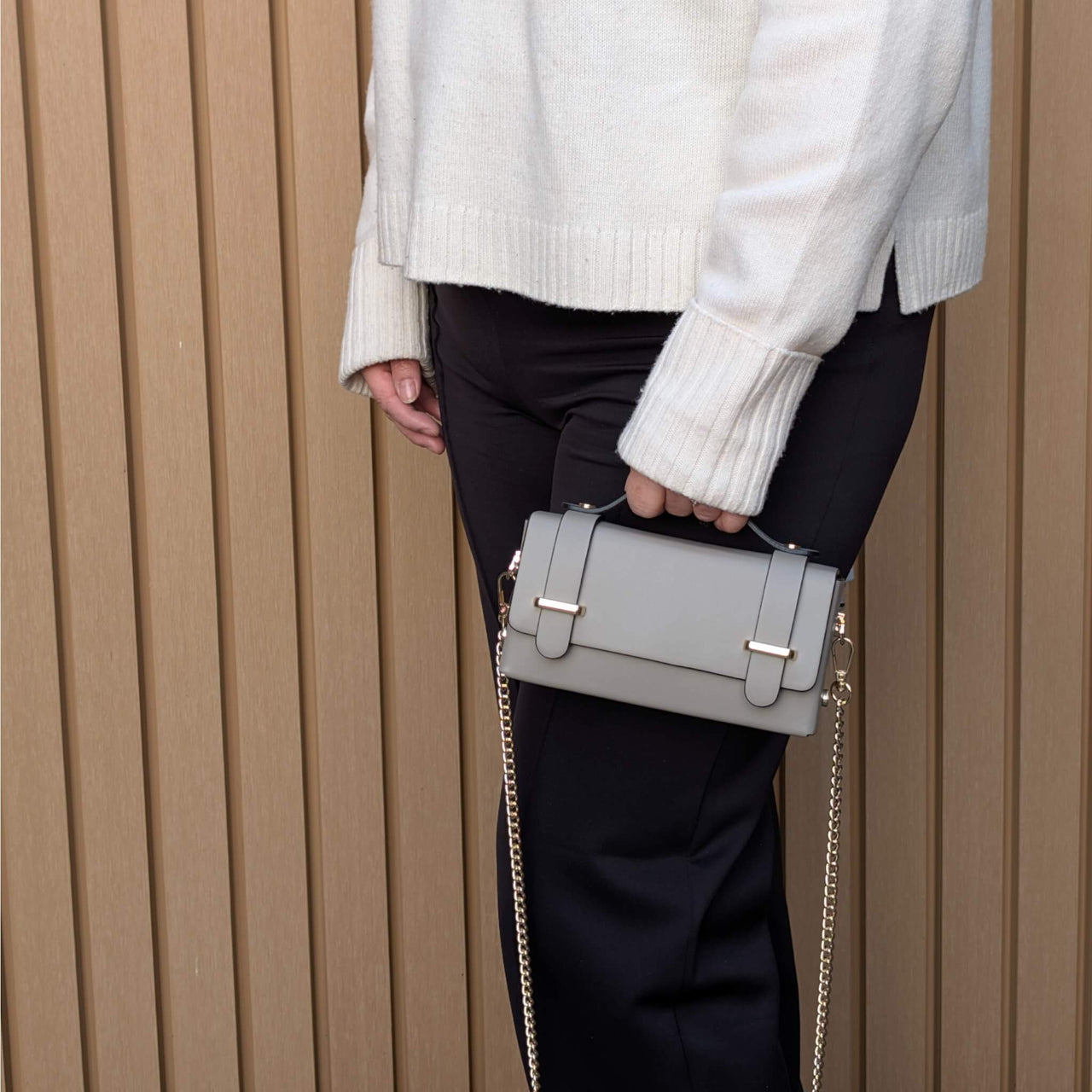 Nafen crossbody bag taupe dark