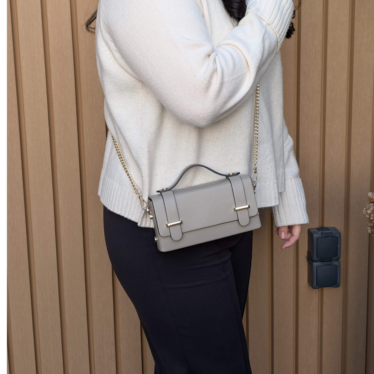Nafen crossbody bag beige creme