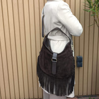 Nesi shoulder bag L chocolate