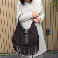 Nesi shoulder bag L chocolate