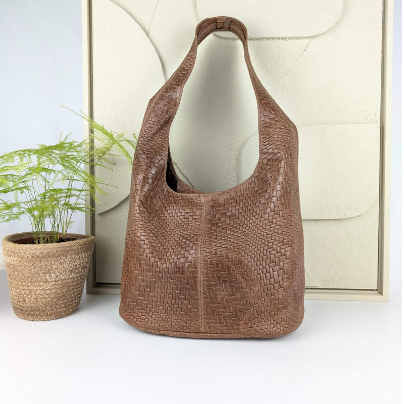 Oleas shoulder bag S marron dark