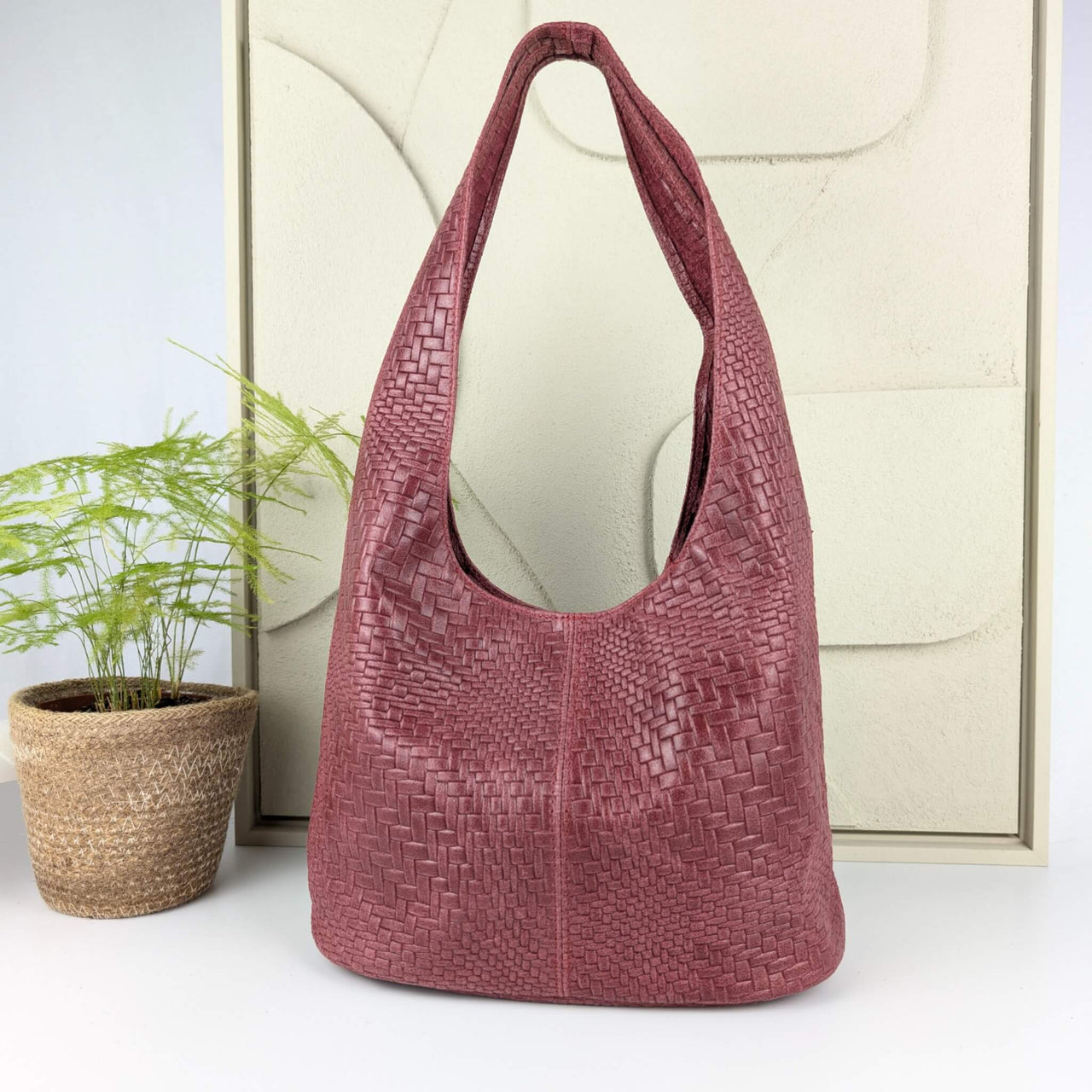 Oleas shoulder bag S taupe dark