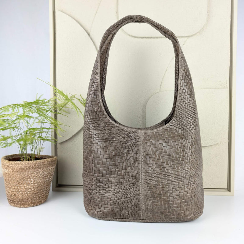 Oleas shoulder bag S taupe dark