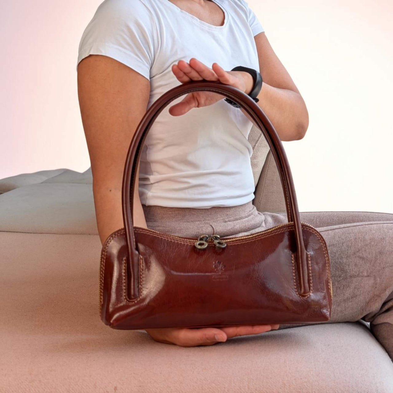 Viali baguette bag marron dark